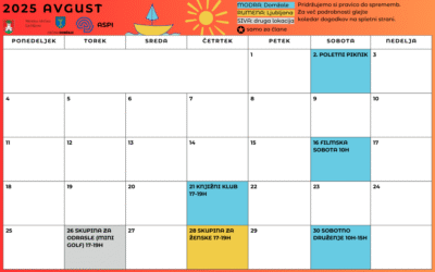 Slikovni koledar Avgust 2025